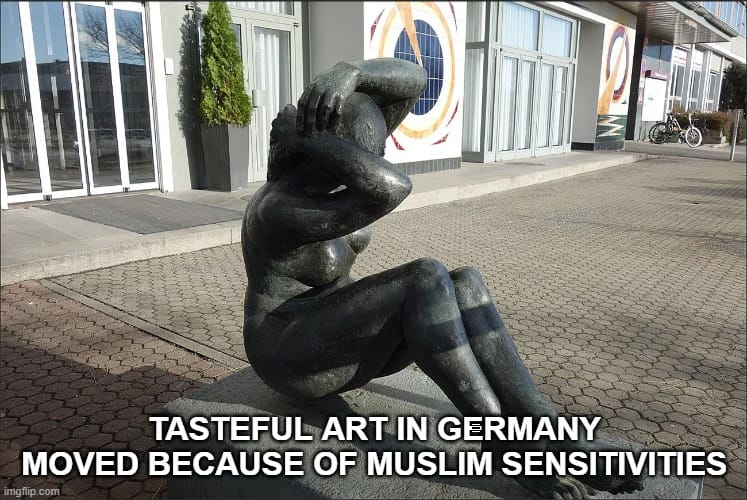 Germany art in Germany moved because of muslim sensitivities